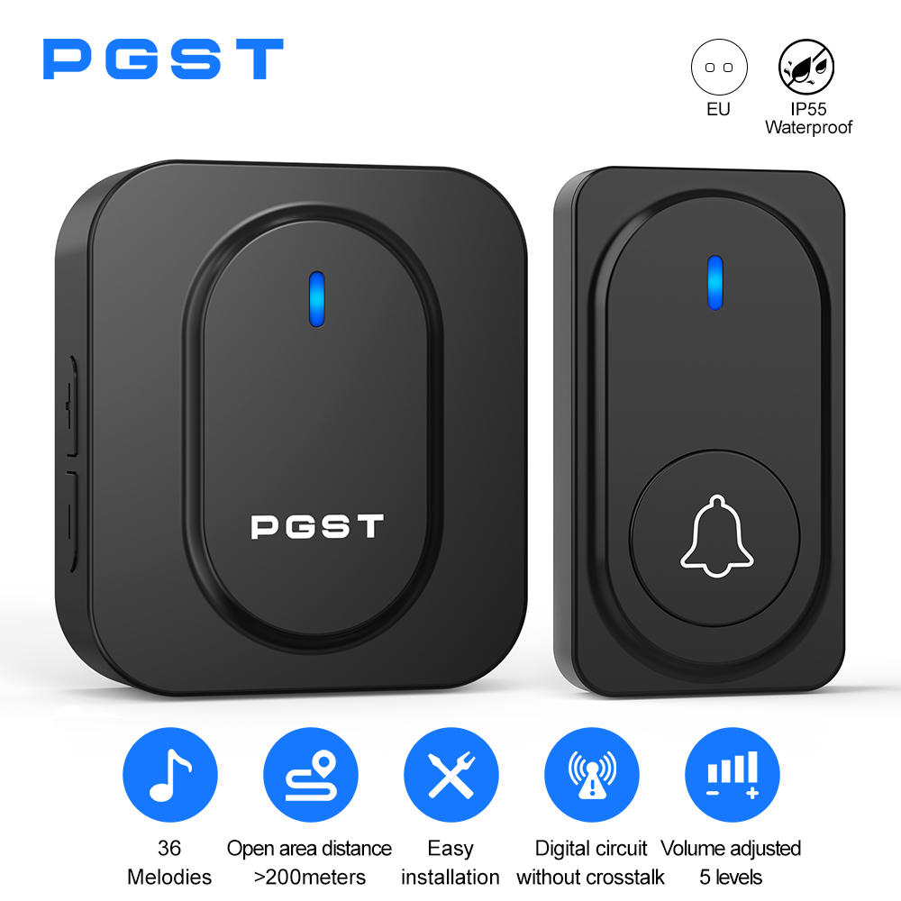 Home Security Installation - Timbre Inalámbrico PGST con 36 Melodías,