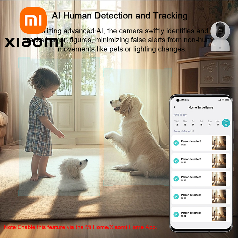 Home Security Camera 360 Xiaomi - Cámara Inteligente Wifi de Seguridad para