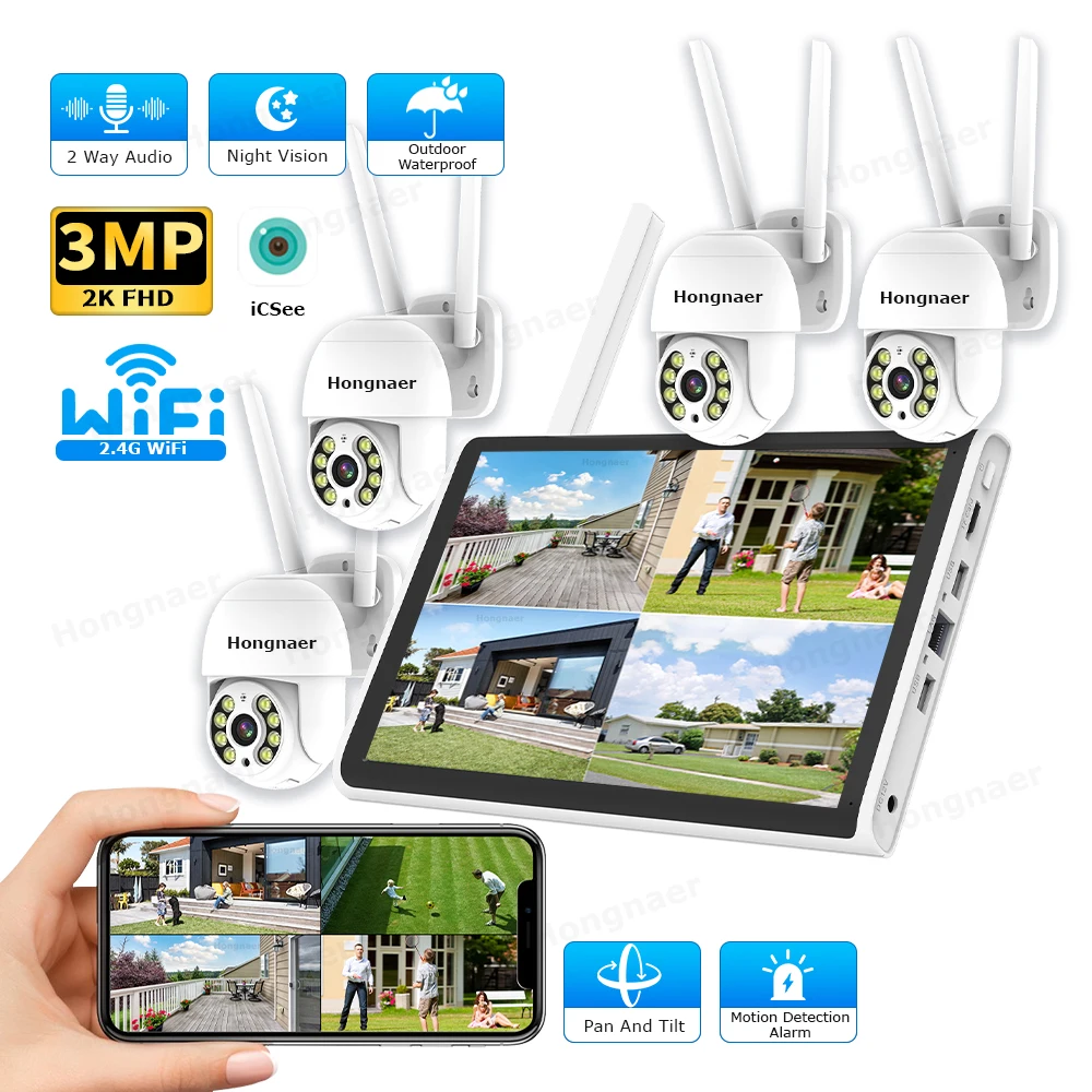 Home Security And Camera System - Kit de CCTV Hongnaer 2026, 3MP,