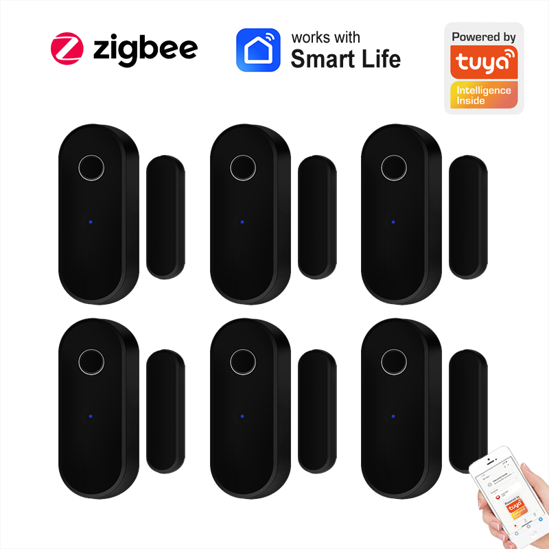 Home Security Installation - Tuya-Sensor de puerta inteligente Zigbee, Detector