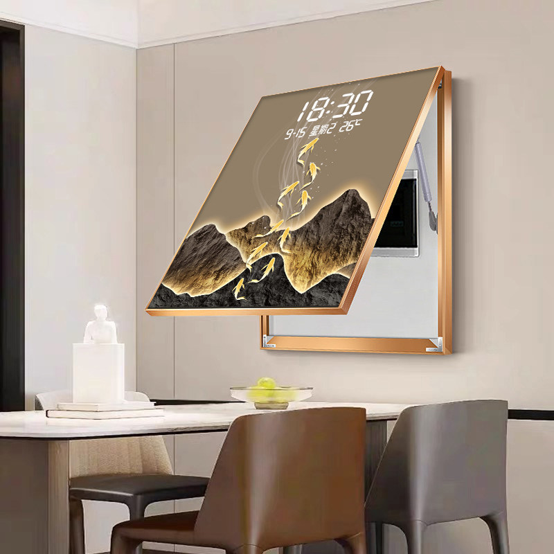 Home Security Number - Reloj de Pared con Números Luminosos,
