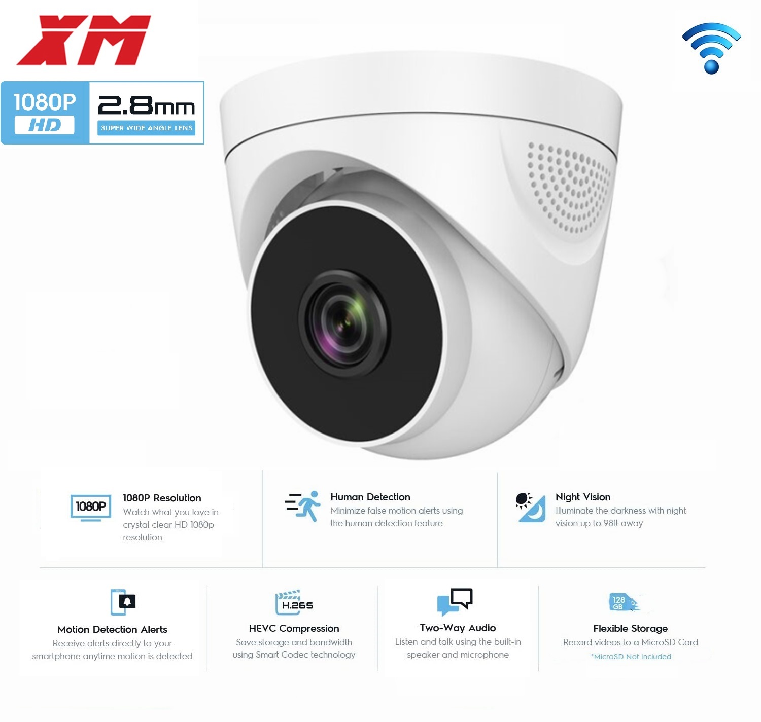 Home Security Video Systems - Cámara de Seguridad WiFi 1080P, Cámara