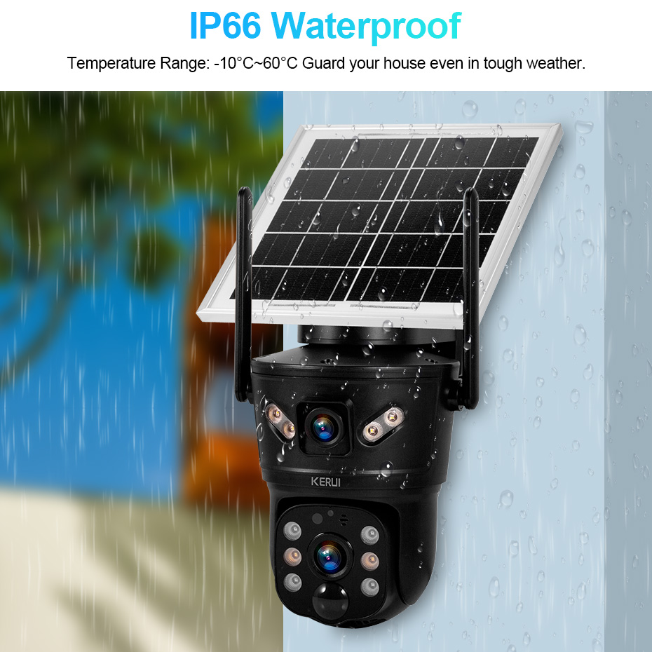 Cámara Solar WiFi 4G SIM KERUI - Home Security Wifi Camera reseña y precio