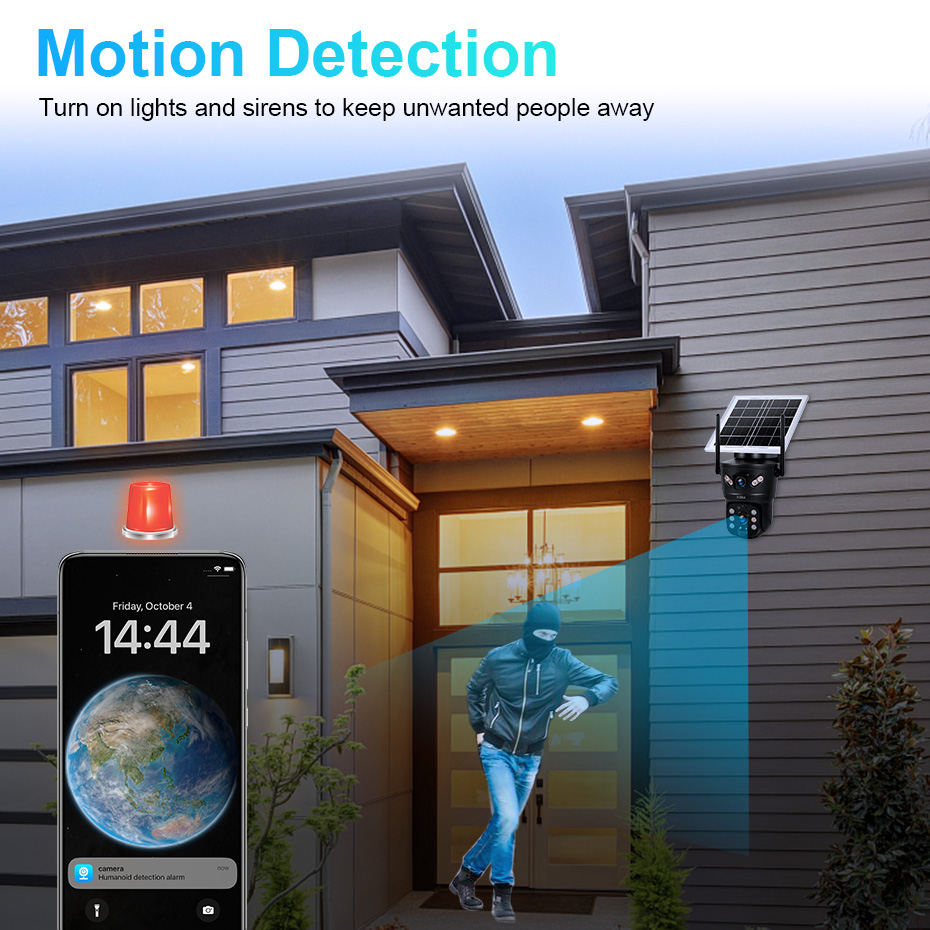 Cámara Solar WiFi 4G SIM KERUI - Home Security Wifi Camera reseña y precio