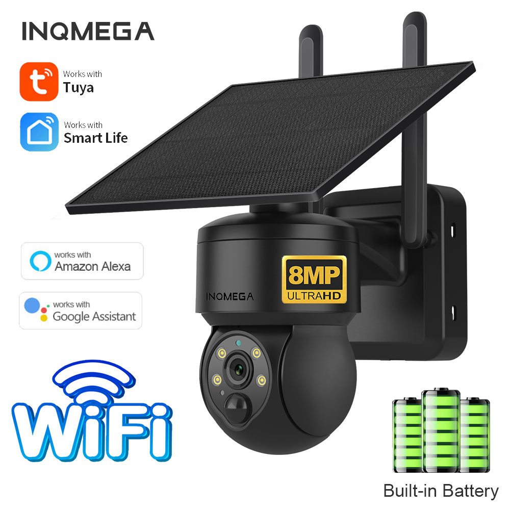 INQMEGA 8MP TUYA cámara Solar  - Home Security Wifi Camera reseña y precio
