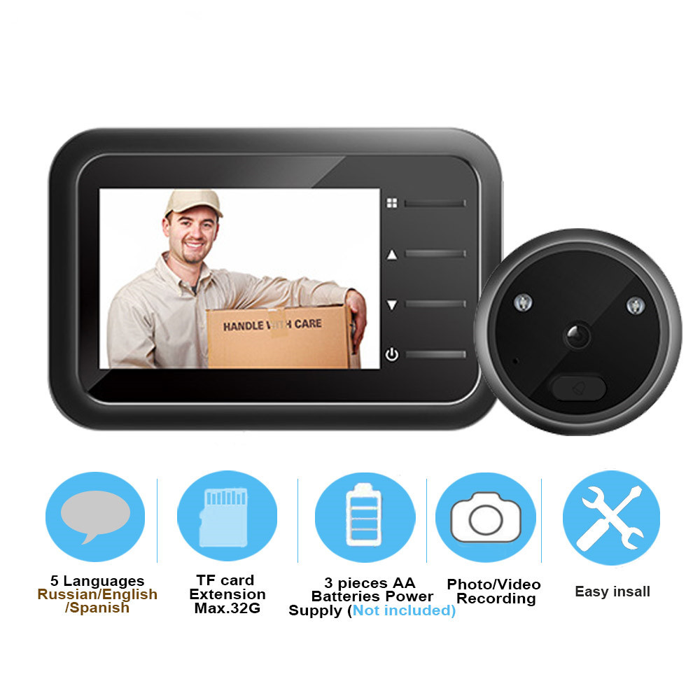 Video mirilla timbre cámara Vi - Home Security Ring Camera reseña y precio