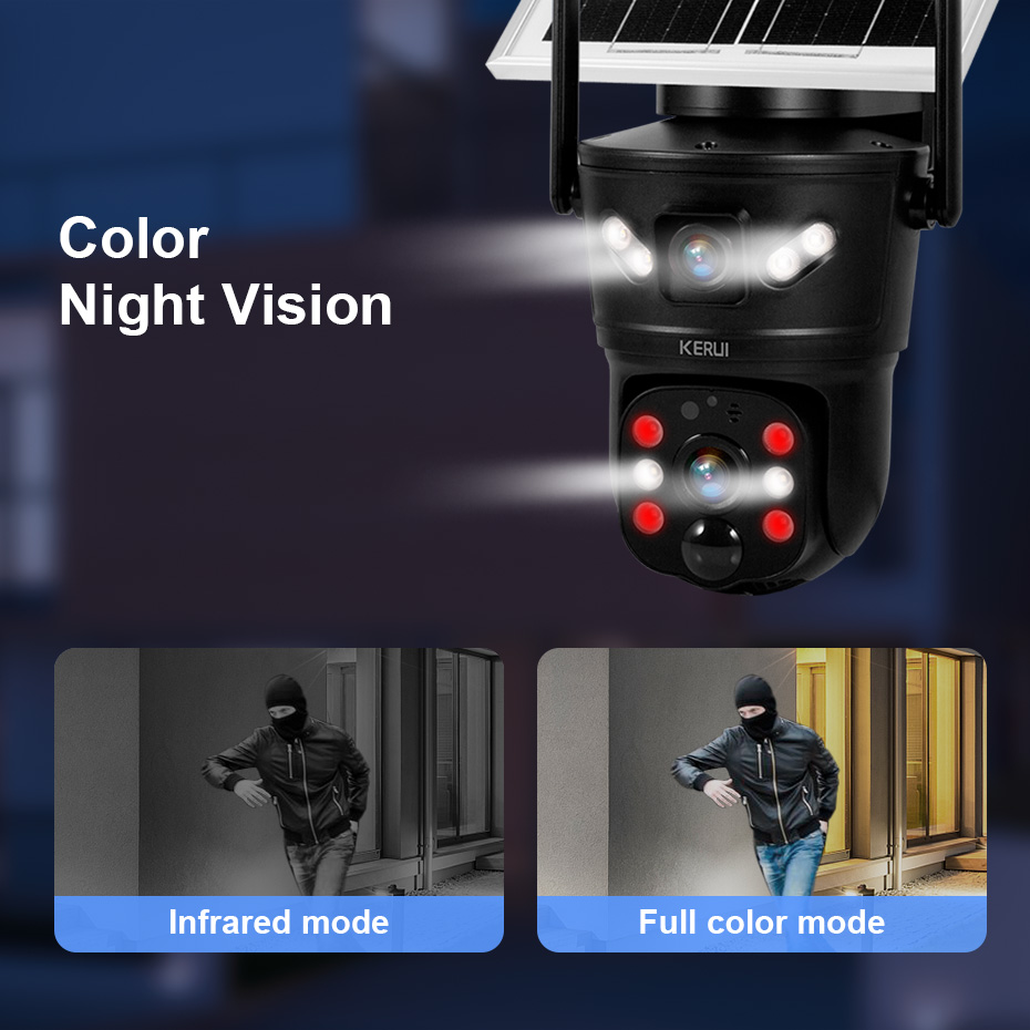 KERUI-cámara Solar para exteri - Home Security Video reseña y precio