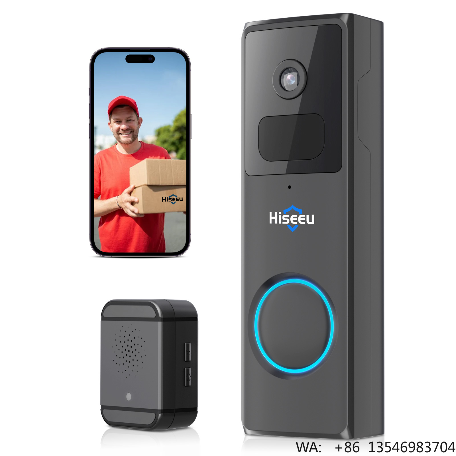 Hiseeu - Videoportero con Cáma - Home Security Ring Camera reseña y precio
