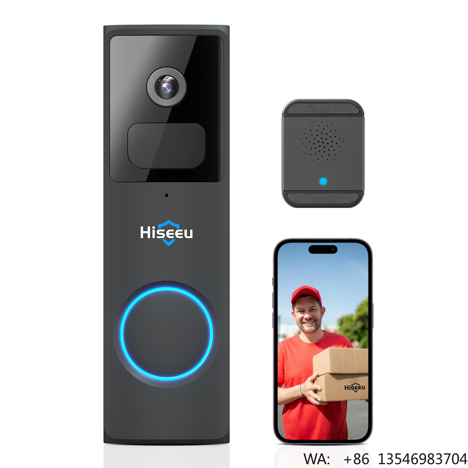 Hiseeu - Videoportero con Cáma - Home Security Ring Camera reseña y precio