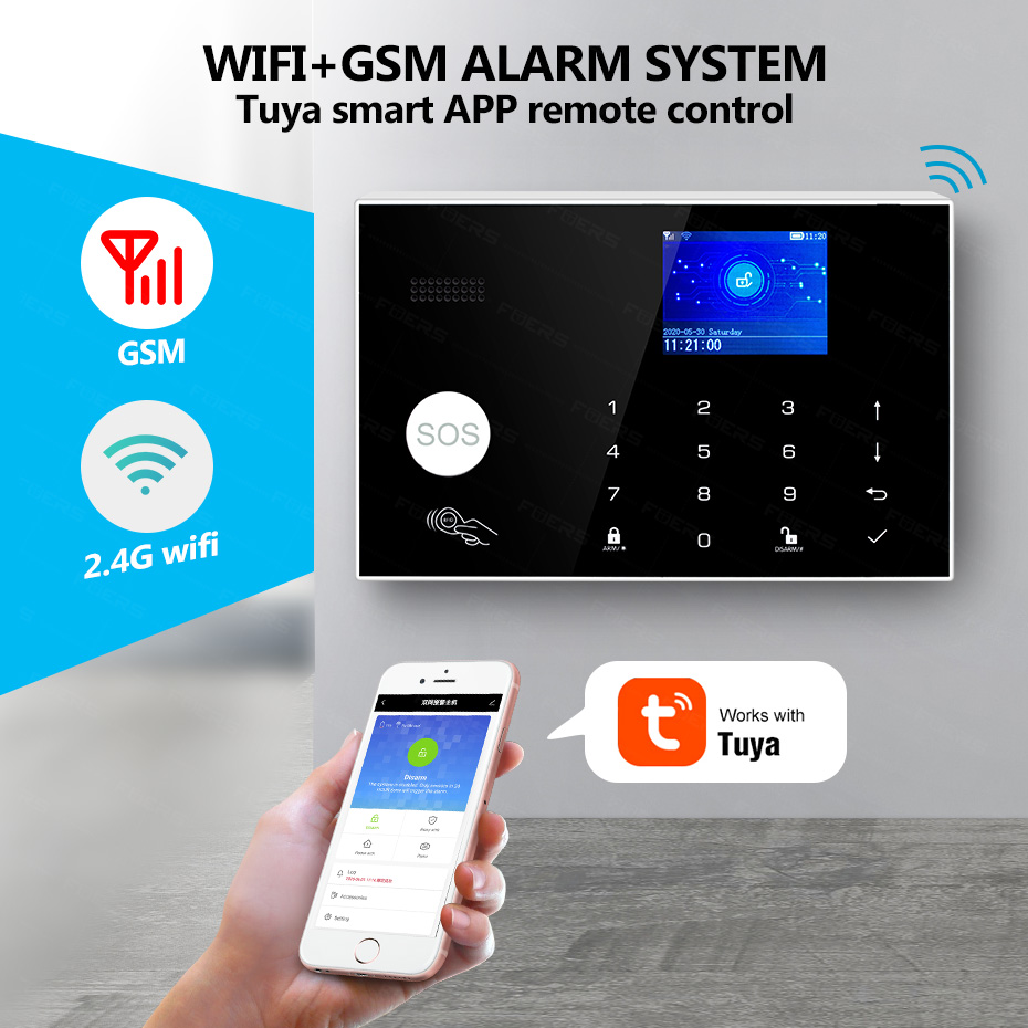 KERUI-sistema de alarma G30 pa - Keypad Alarm Panel reseña y precio