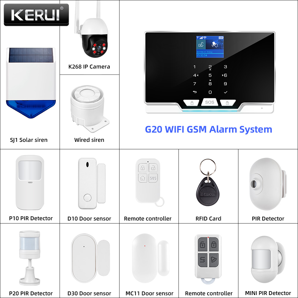 KERUI-Panel de alarma G20 WIFI - Keypad Alarm Panel reseña y precio
