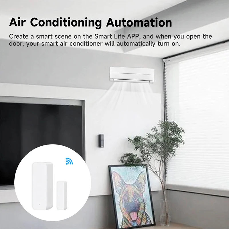 Tuya-Sensor de puerta intelige - Home Security Installation reseña y precio